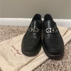 Salvatore Ferragamo Classic Black Slip-On Loafers